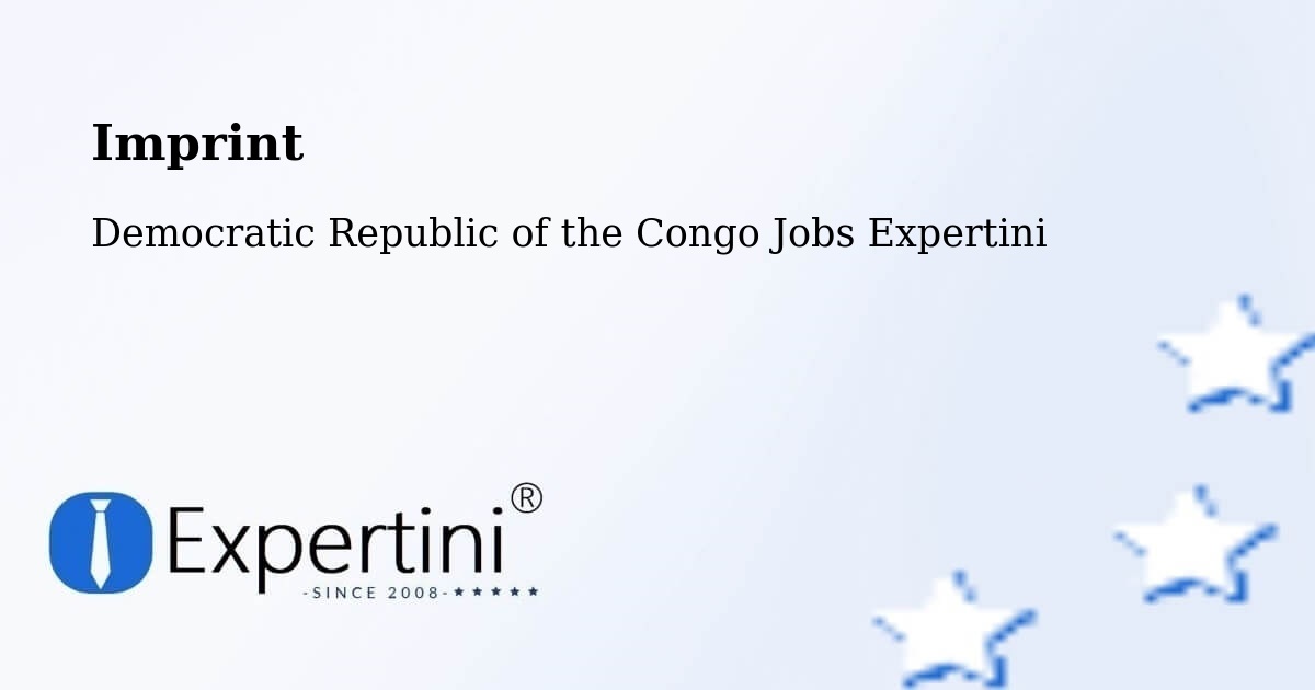 Imprint – Yangambi - Democratic Republic of the Congo Jobs Expertini