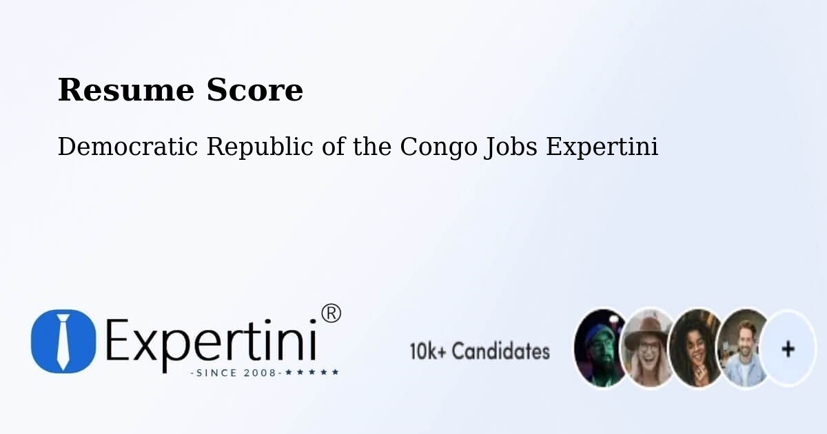 Resume Score & Job Description Match Tool – Yangambi - Democratic Republic of the Congo Jobs Expertini
